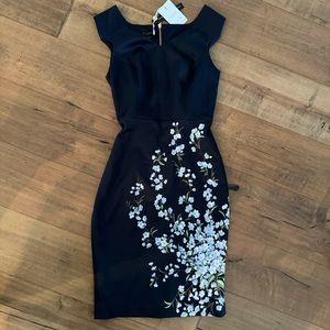 Ted Baker Navy Flower Dress